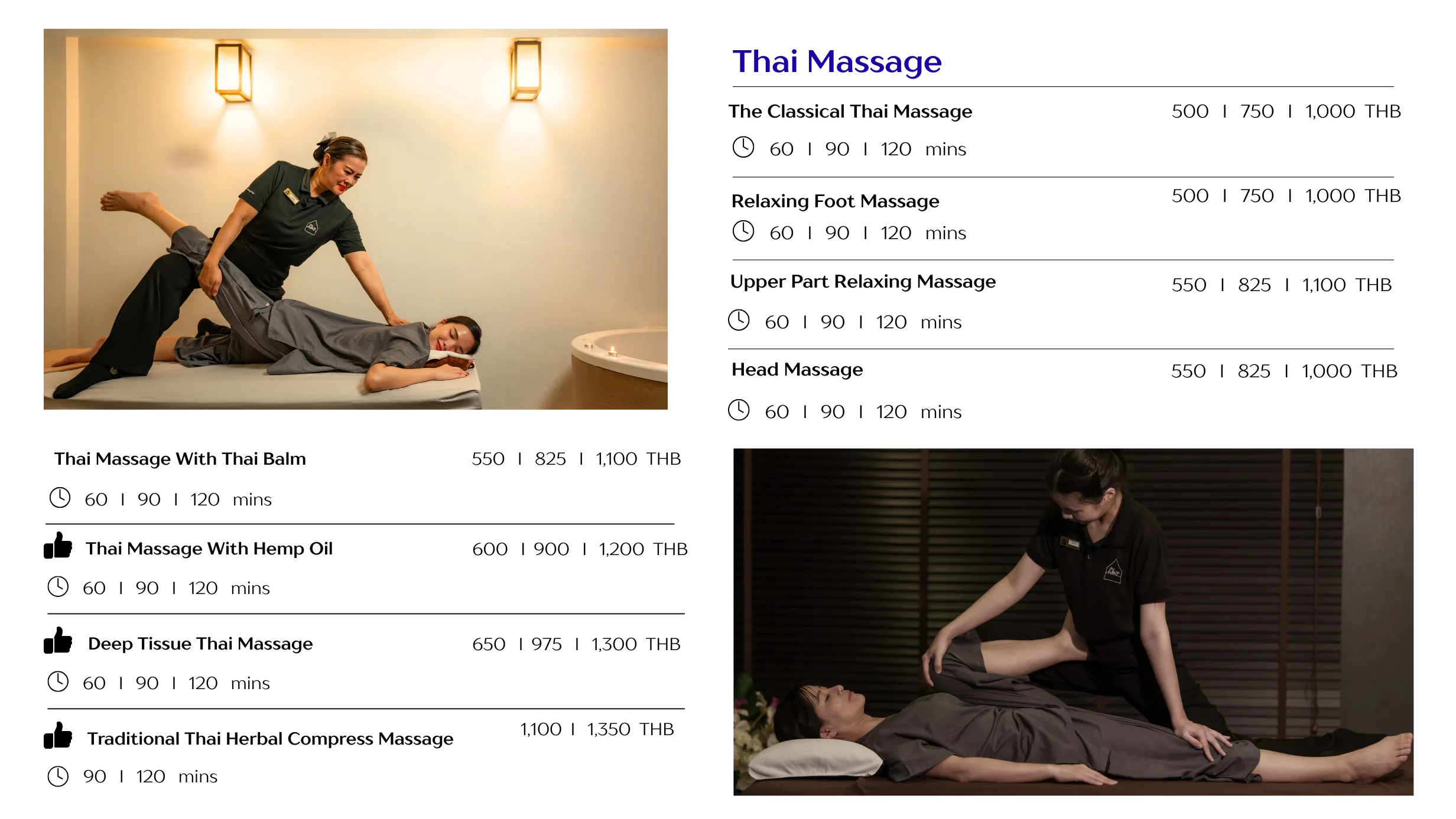 Private massage suite with warm lighting