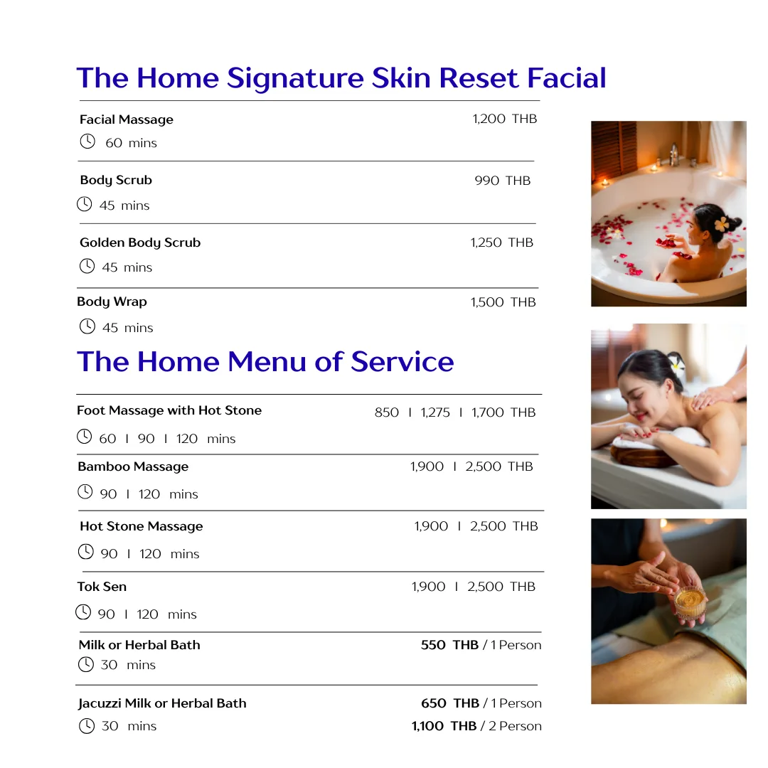 Signature spa package treatment room